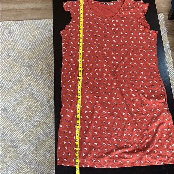 Toad & Co Rufflita Orange Leaf Print Shift Dress.
D - Picture 8 of 8